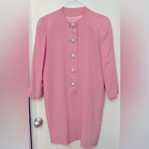 Pink wool dress